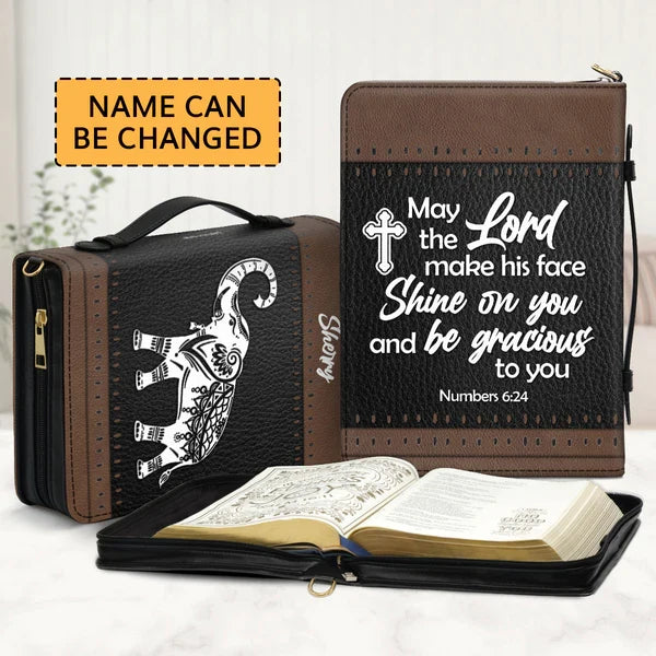 Personalized Elephant Scripture Bible Cover