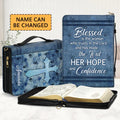 Personalized The Lord Her Hope Cross Bible Cover