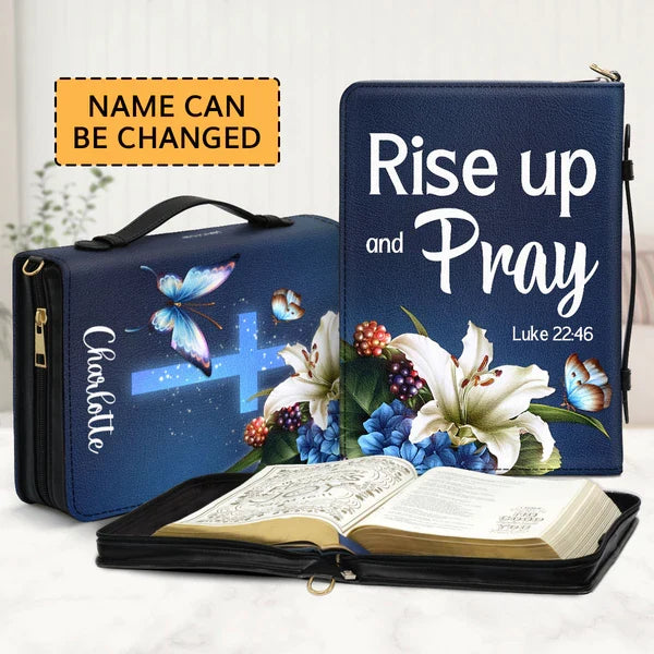 Rise Up And Pray Personalized Bible Cover