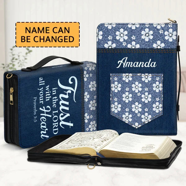 Personalized Trust In The Lord Daisy Bible Cover