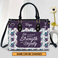 Personalized Strength & Dignity Leather Tote