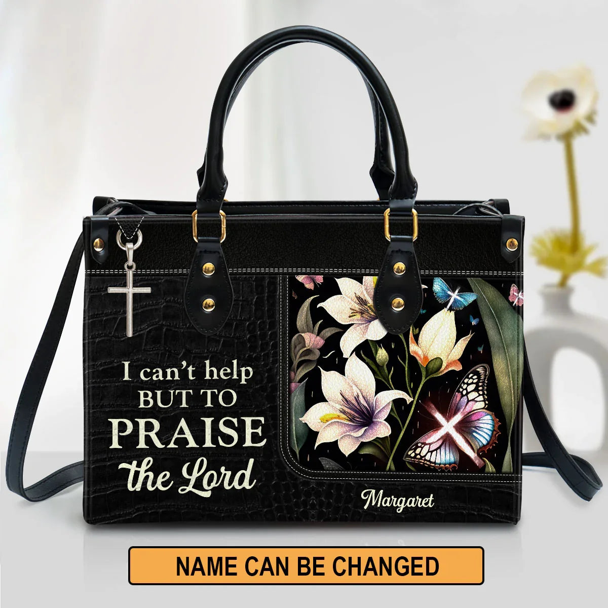 Praise The Lord Personalized Leather Handbag