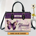 Personalized Jeremiah 17:7 Leather Tote Bag