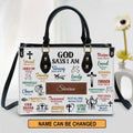 Personalized What God Says About You Leather Tote