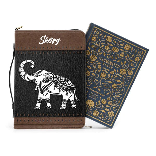 Personalized Elephant Scripture Bible Cover