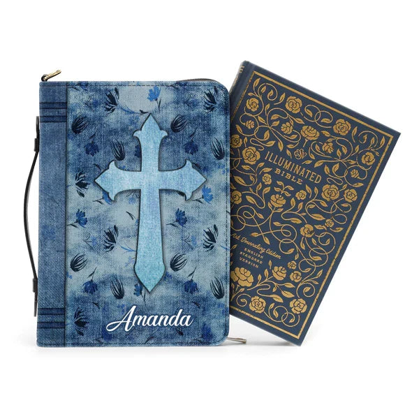 Personalized The Lord Her Hope Cross Bible Cover