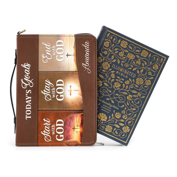 Today's Goals Stay With God Custom Bible Cover