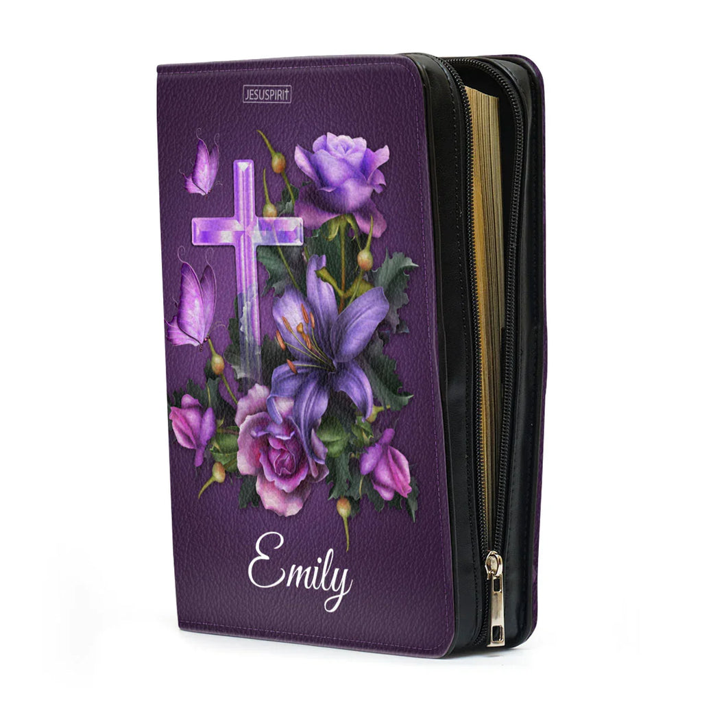 Personalized Mark 11:24 Floral Bible Cover