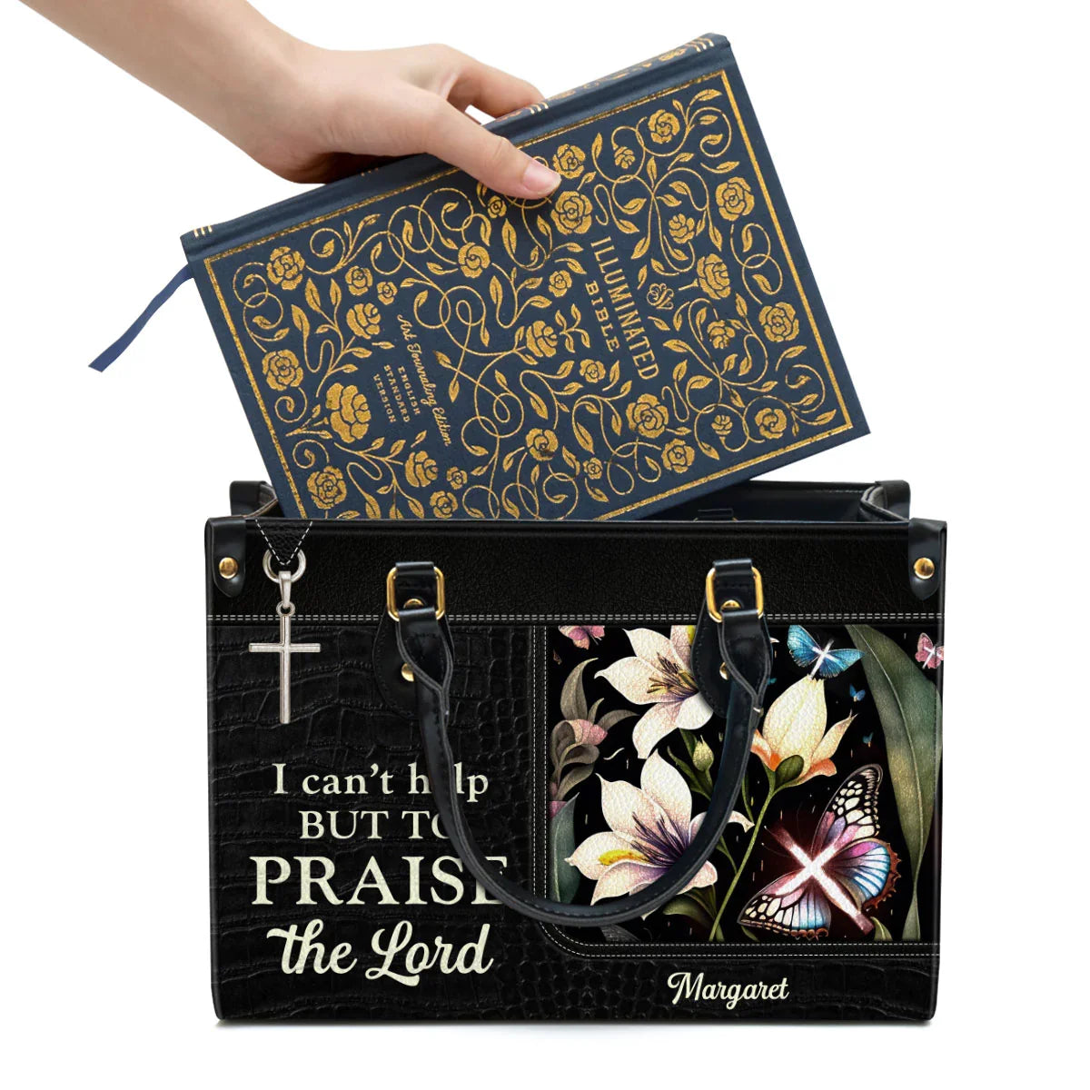 Praise The Lord Personalized Leather Handbag
