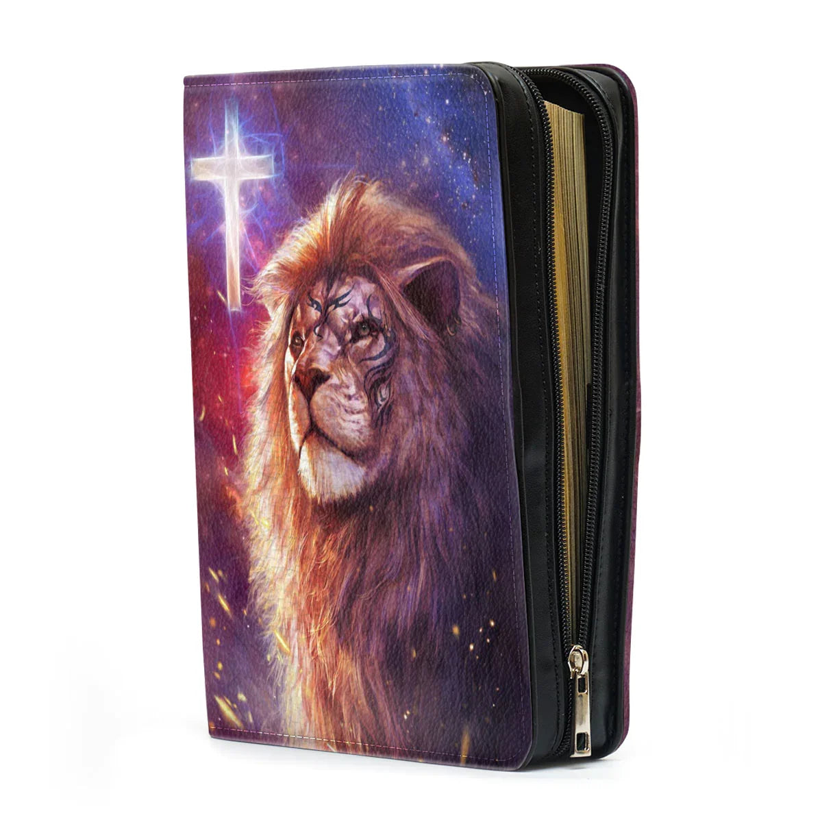 Personalized Psalm 130:5 Lion Bible Cover
