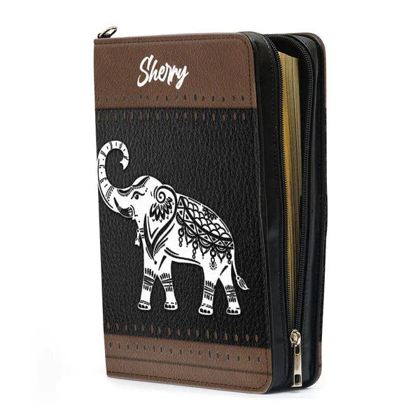 Personalized Elephant Scripture Bible Cover