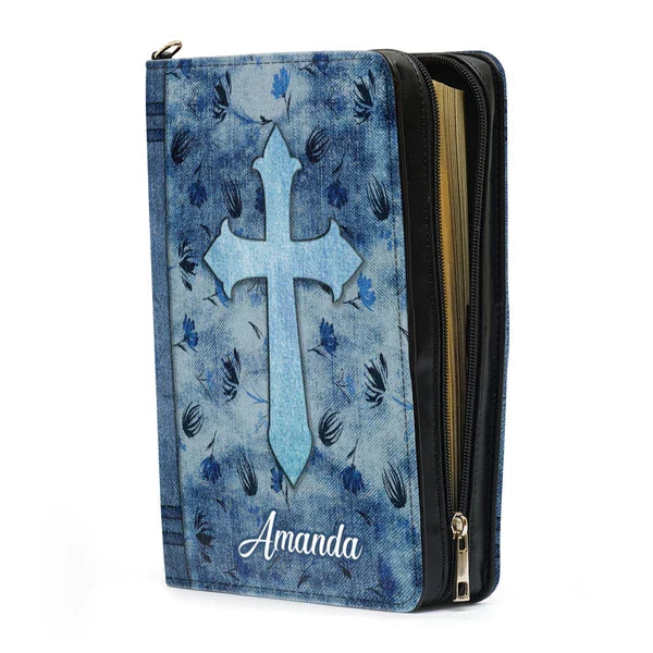 Personalized The Lord Her Hope Cross Bible Cover