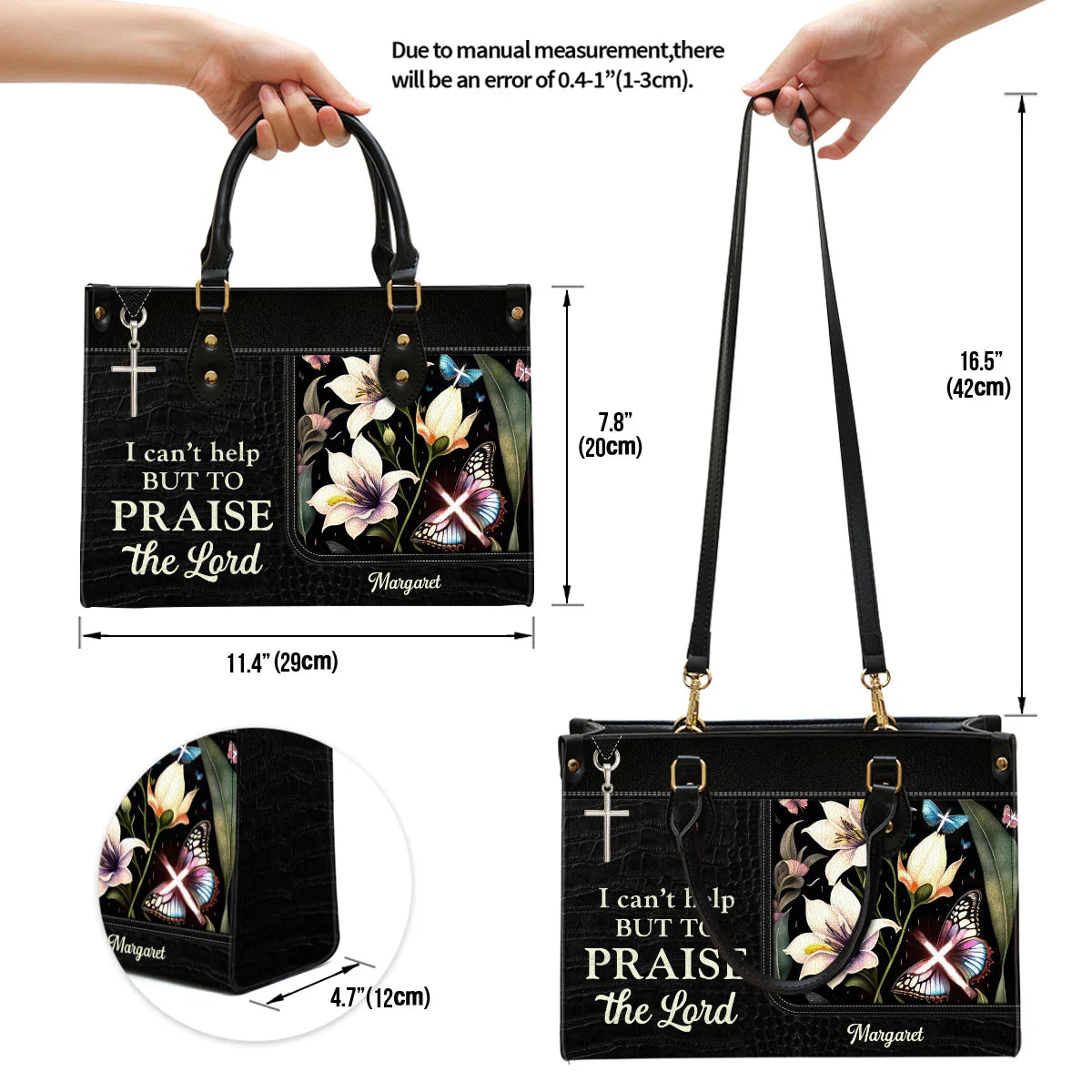 Praise The Lord Personalized Leather Handbag