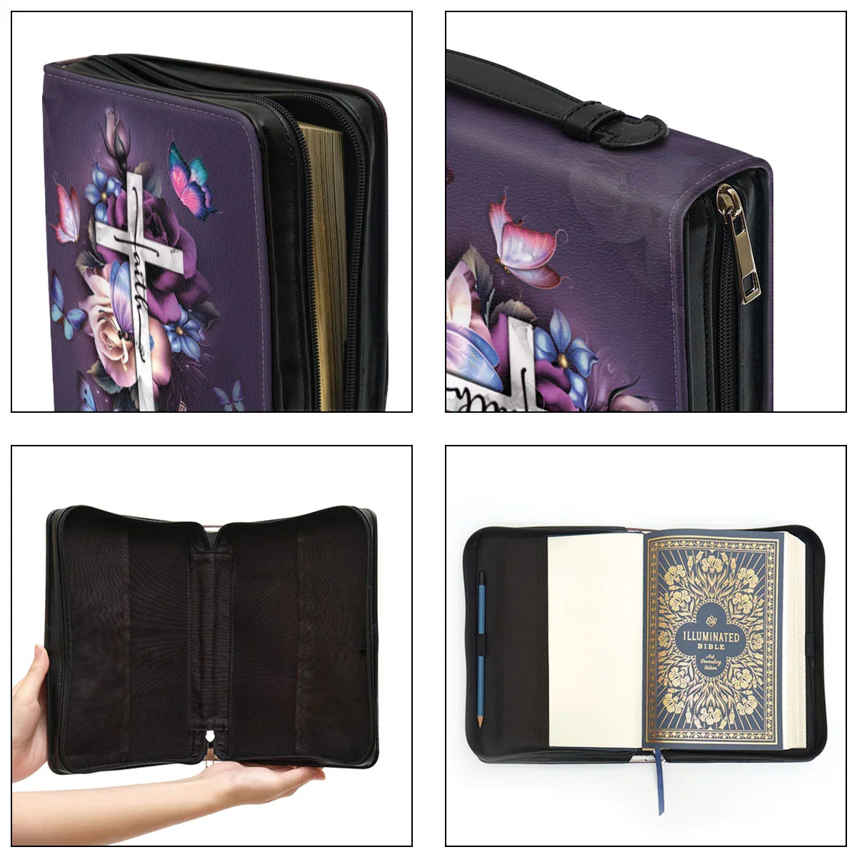 Personalized Floral 'Be Still' Bible Cover