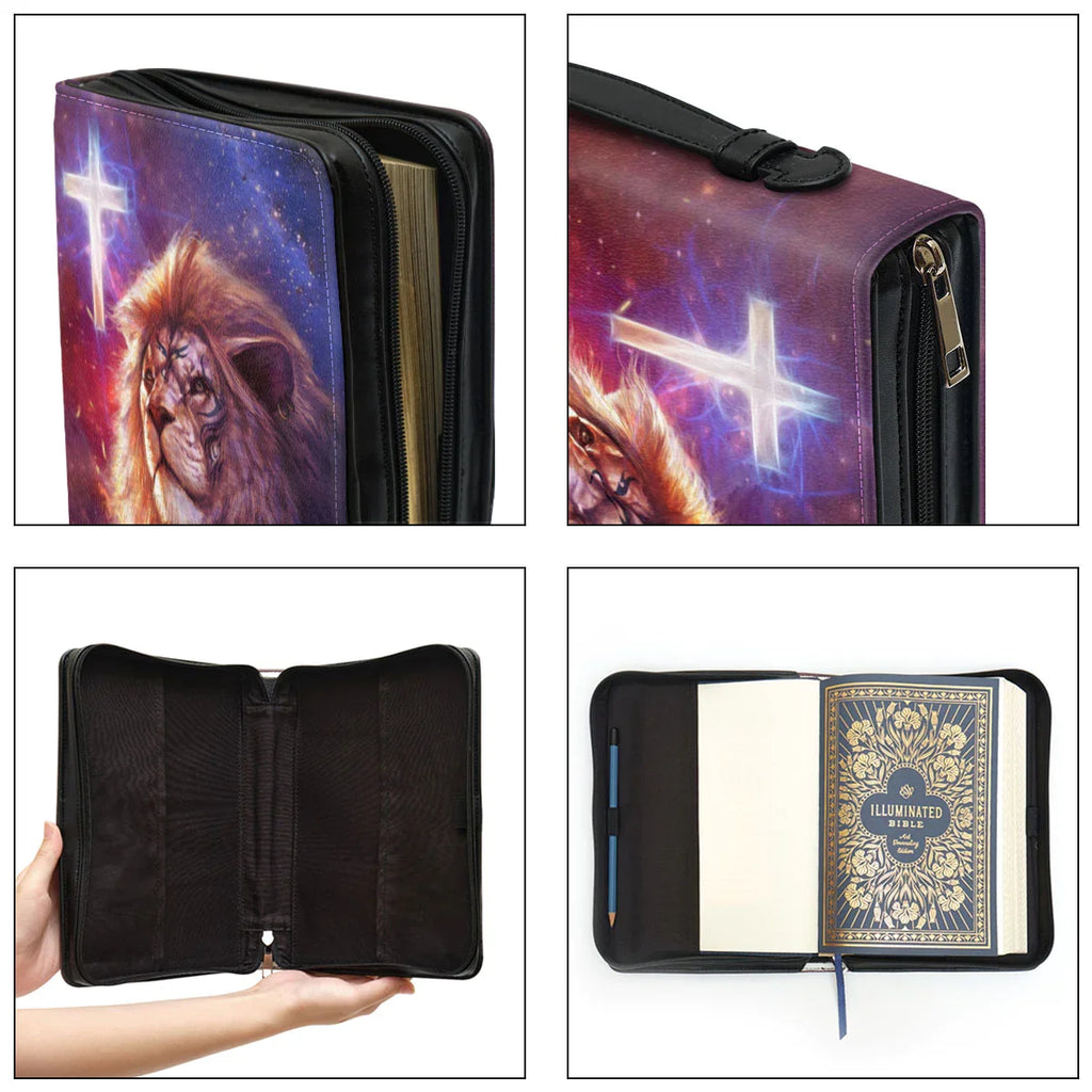 Personalized Psalm 130:5 Lion Bible Cover