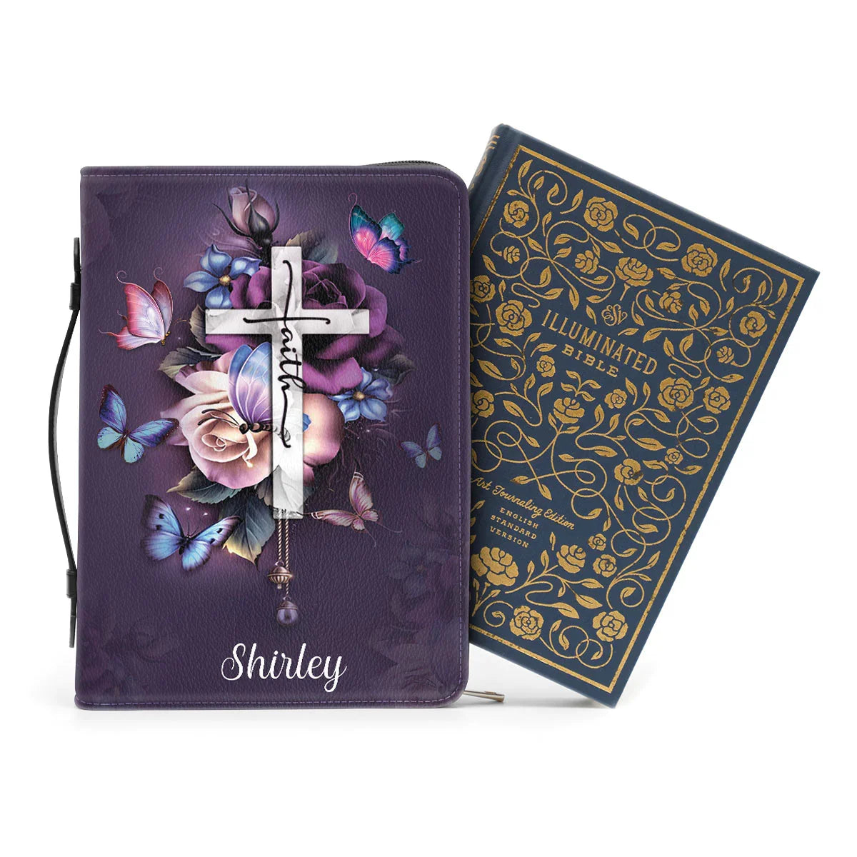 Personalized Floral 'Be Still' Bible Cover