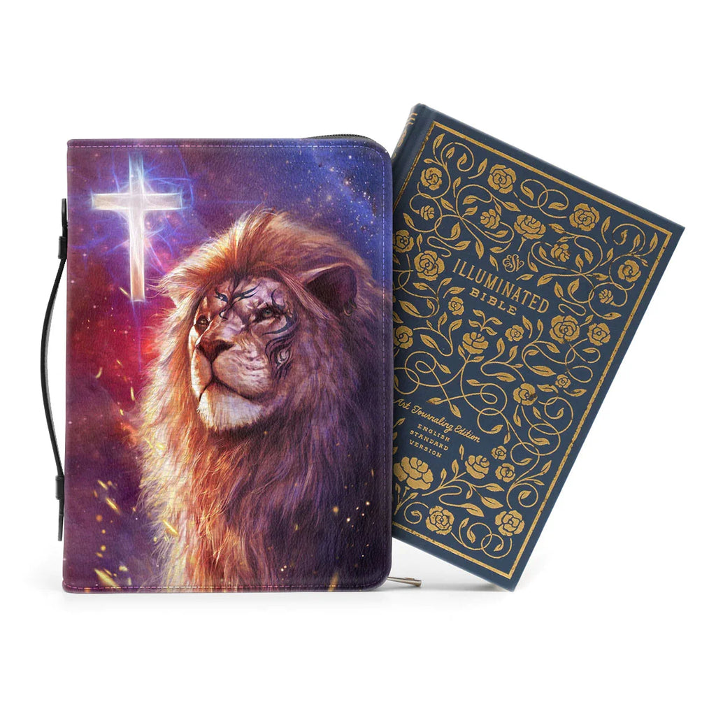 Personalized Psalm 130:5 Lion Bible Cover