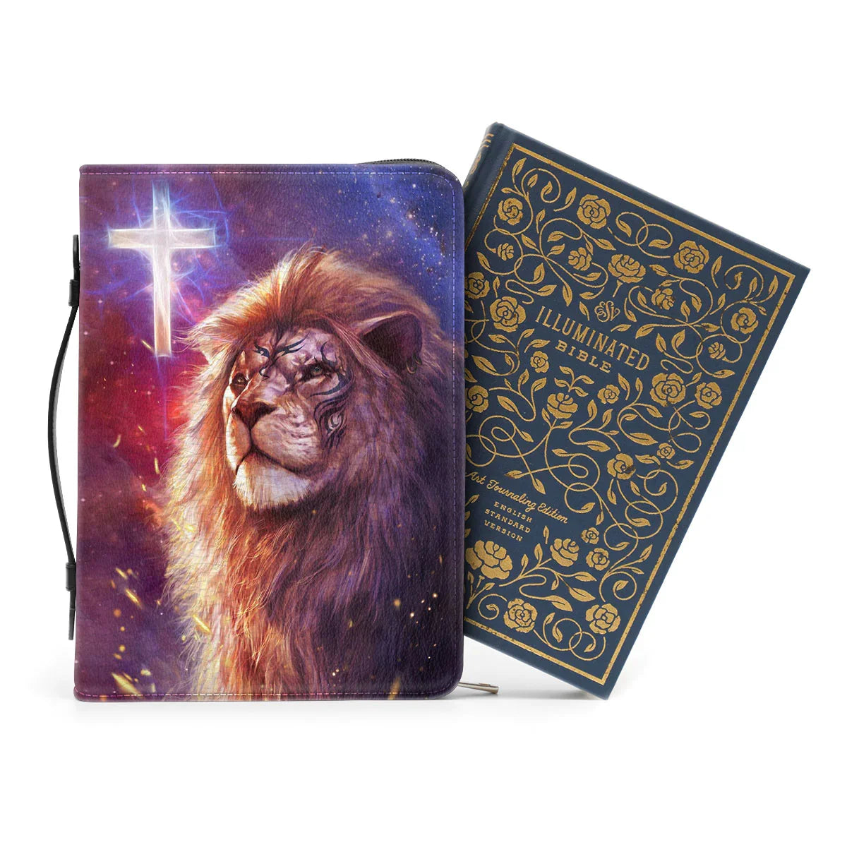 Personalized Psalm 130:5 Lion Bible Cover