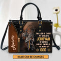 Warrior of Christ Personalized Leather Tote Bag