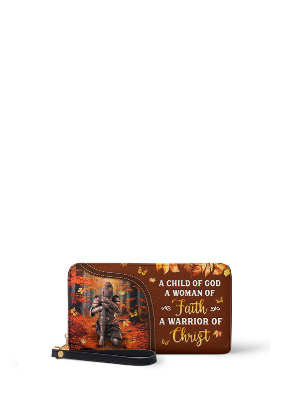 Warrior Engraved Leather Bifold Wallet