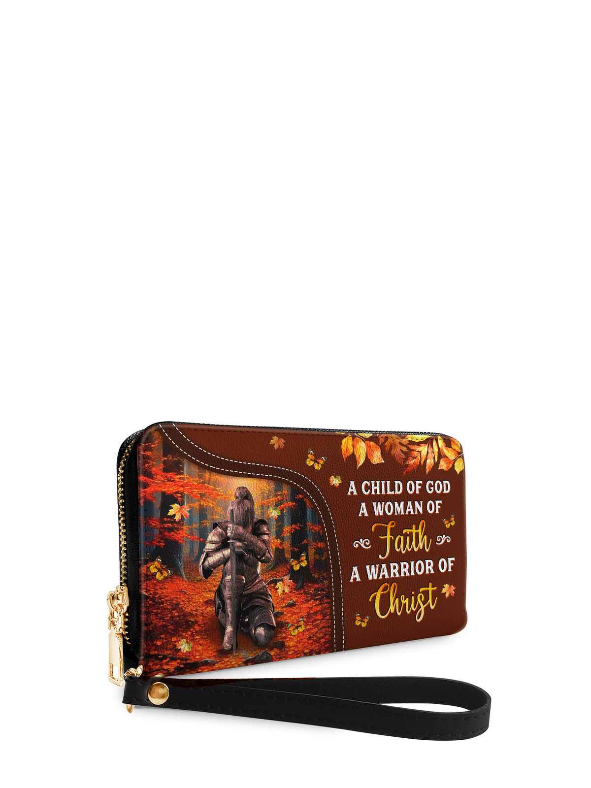 Warrior Engraved Leather Bifold Wallet