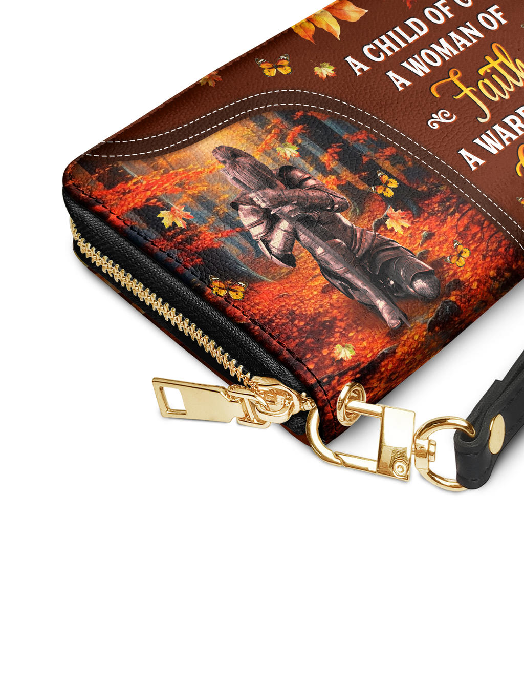 Warrior Engraved Leather Bifold Wallet