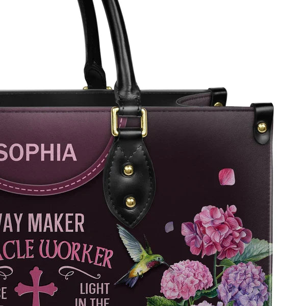 Way Maker Hummingbird Monogram Leather Handbag