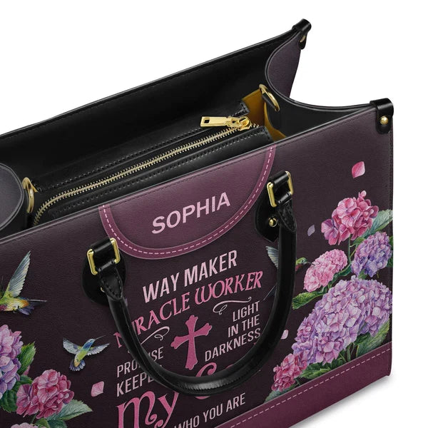 Way Maker Hummingbird Monogram Leather Handbag