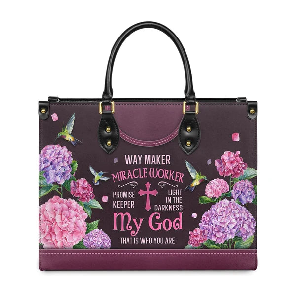 Way Maker Hummingbird Monogram Leather Handbag