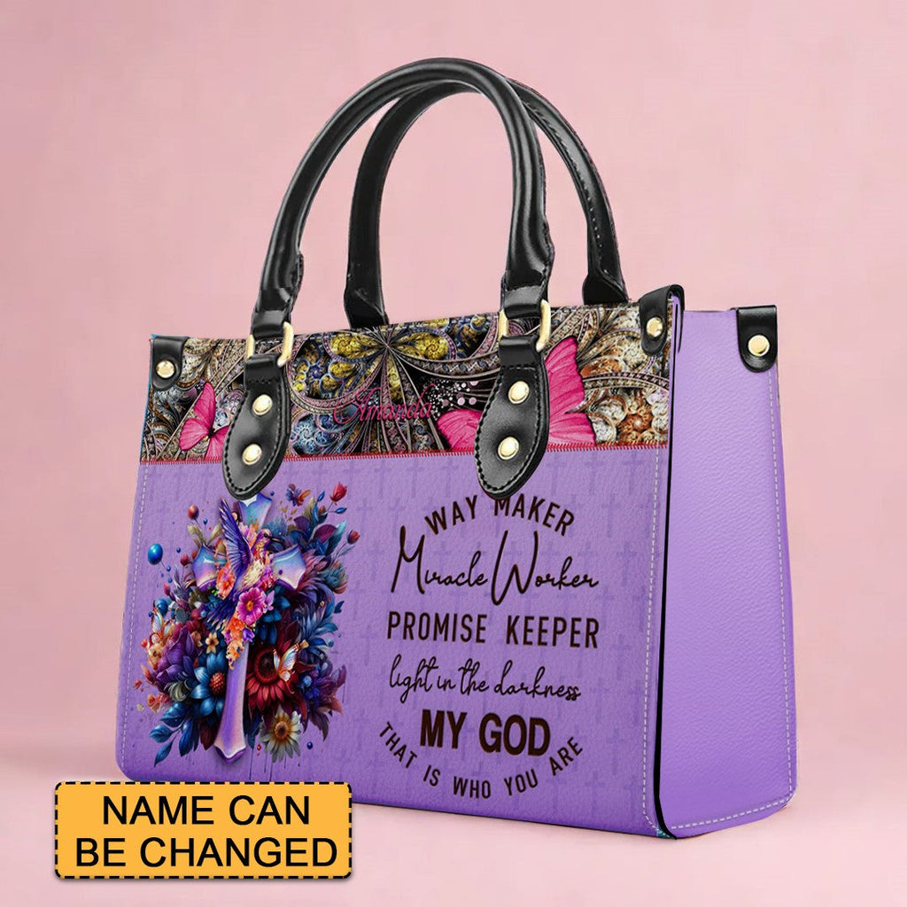 Way Maker Miracle Worker Leather Tote Bag