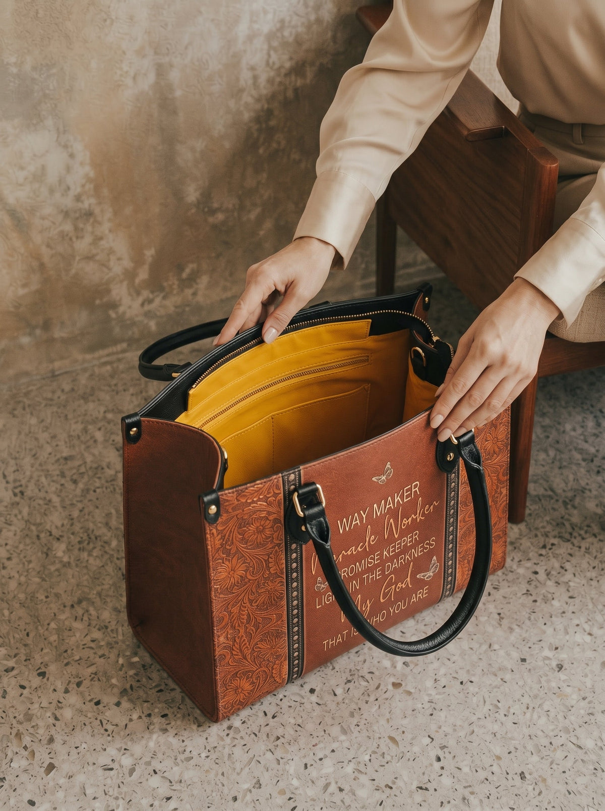 Waymaker Christian Faith Leather Handbag