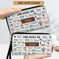 Personalized God Says I Am Clutch Purse