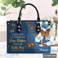 Isaiah 43:2 Butterfly Custom Leather Bag