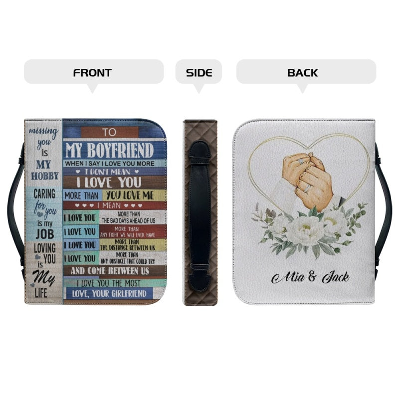 Personalized Bible Cover - Gift for Boyfriend