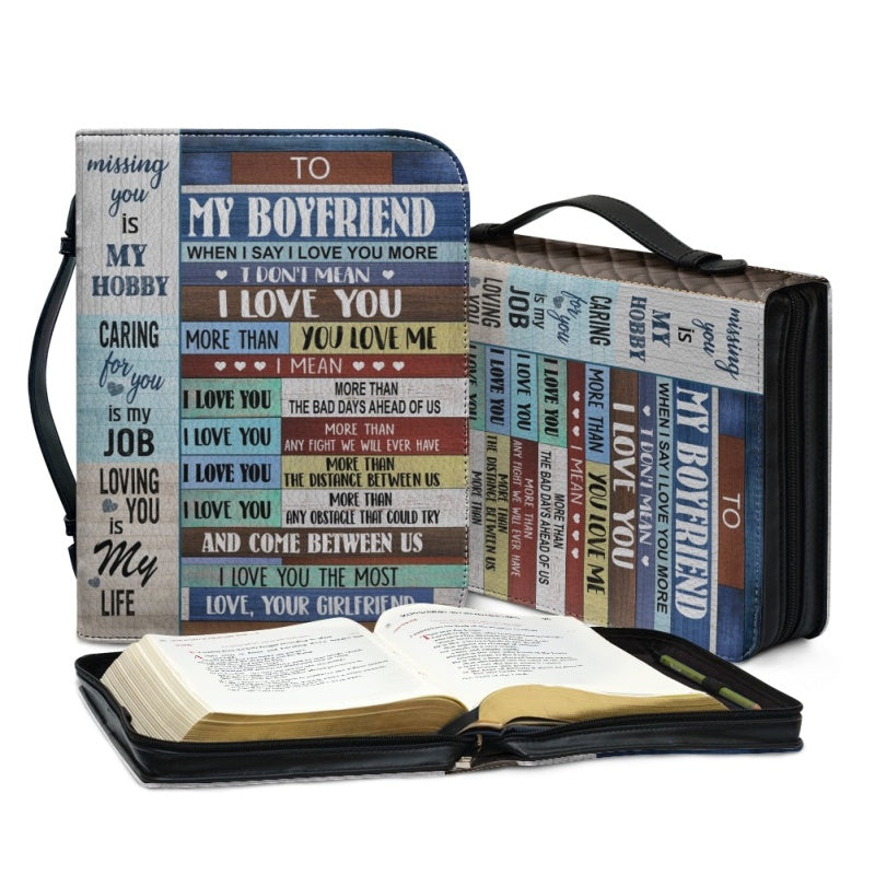 Personalized Bible Cover - Gift for Boyfriend