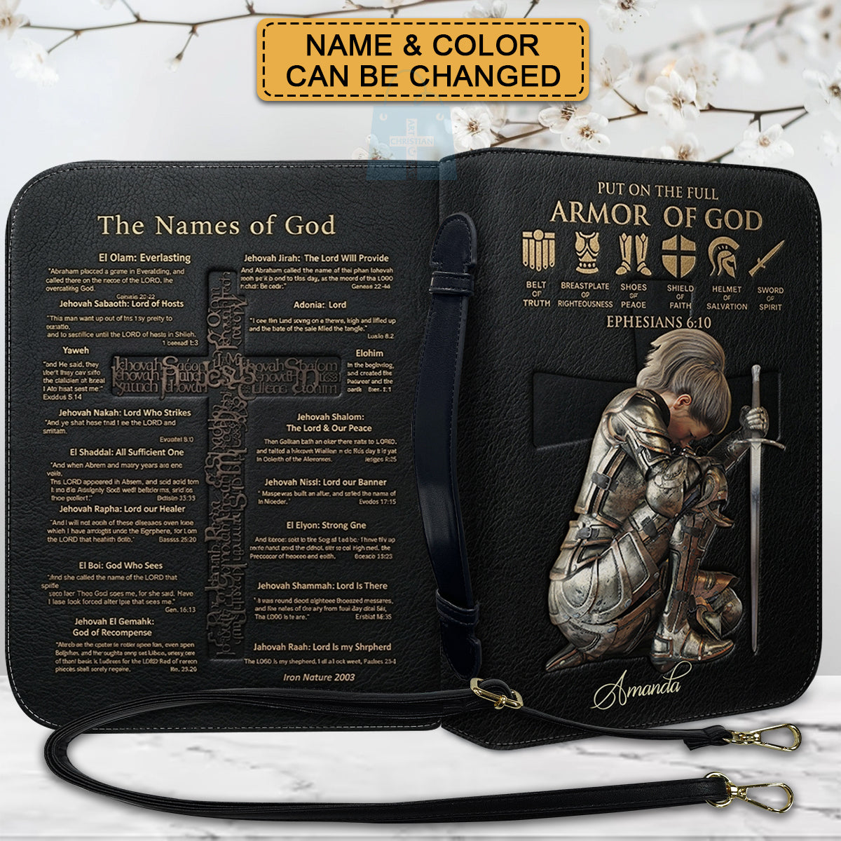 Personalized Armor of God Bible Cover Case