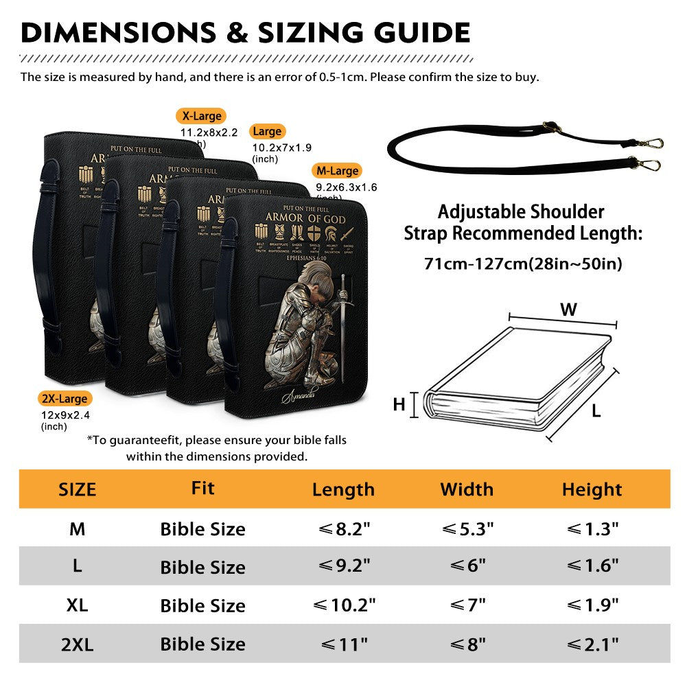 Personalized Armor of God Bible Cover Case