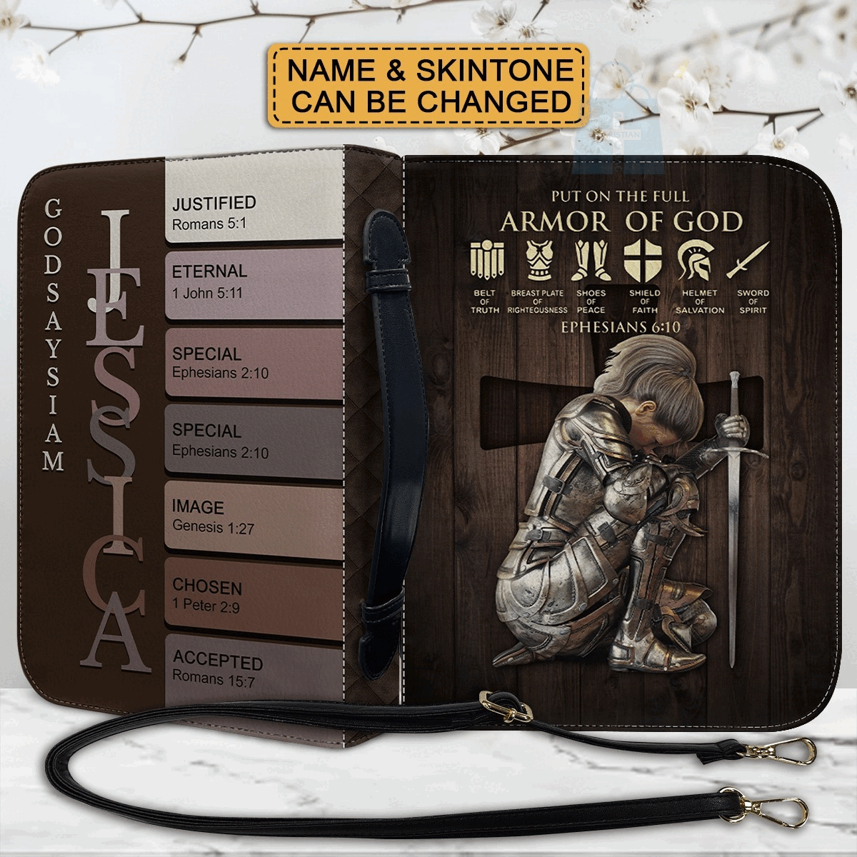 Personalized Armor of God Name Bible Cover