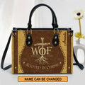 Personalized Woman of Faith Leather Tote Bag