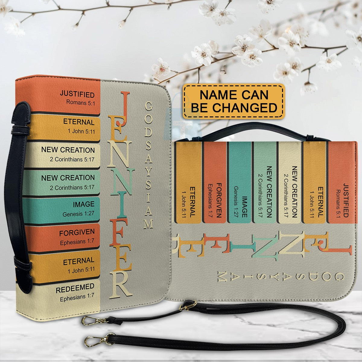 Retro Personalized Name Bible Cover