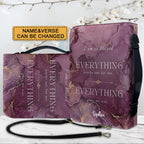 White & Gold Marble Bible Cover Case with Handle
