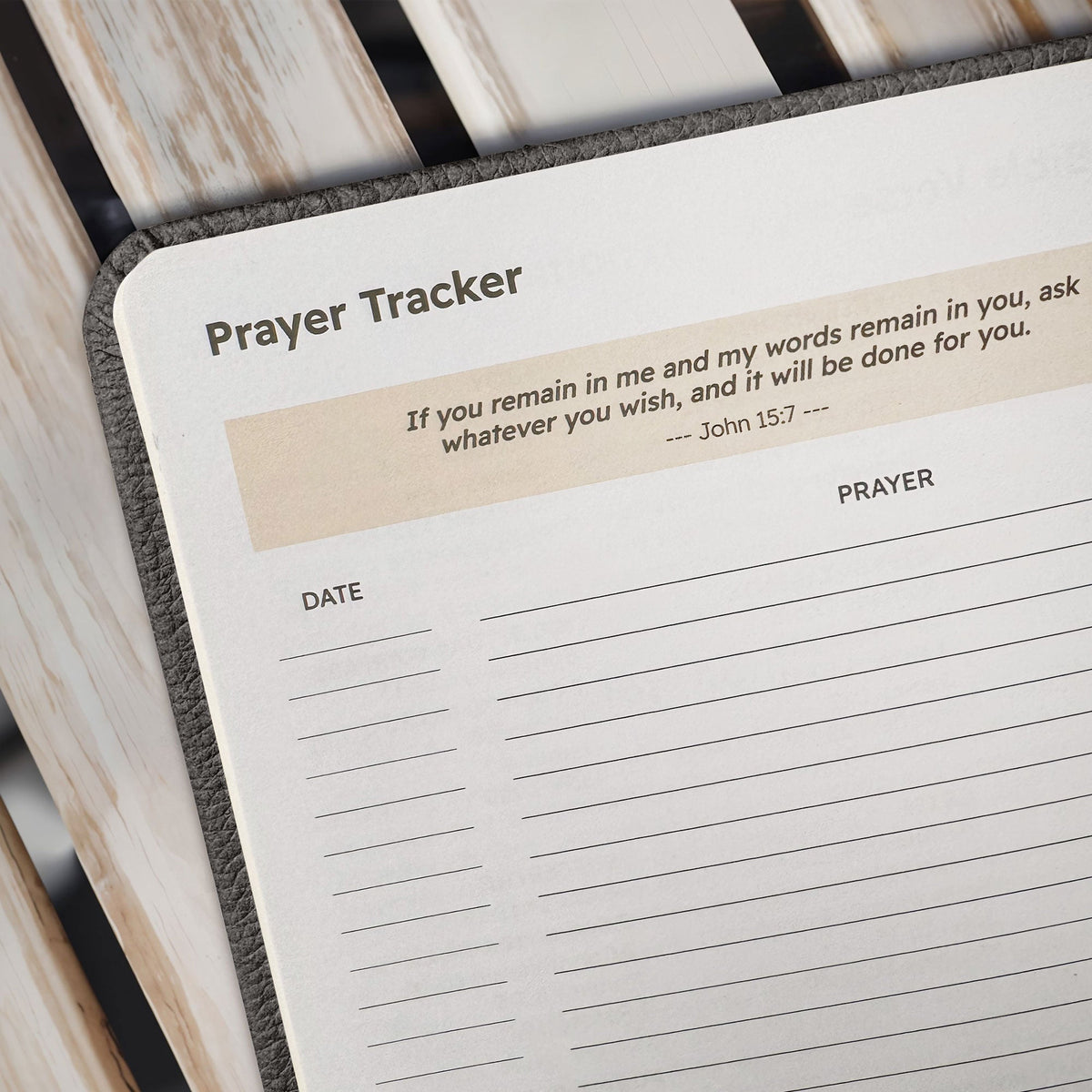 Guided Proverbs 16:9 Leather Prayer Journal