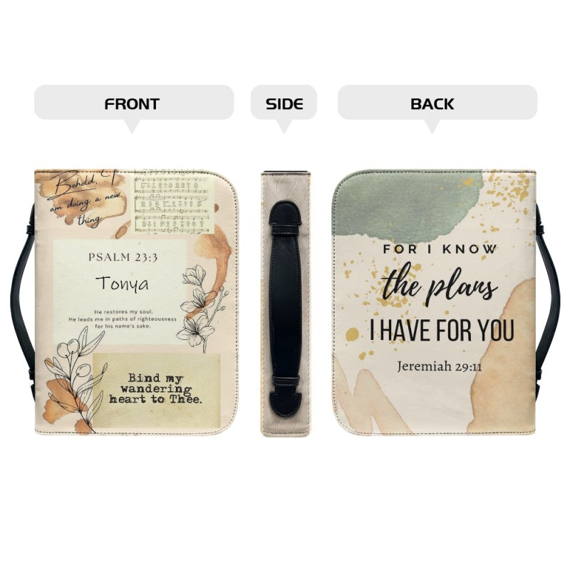Personalized Floral Jeremiah 29:11 Bible Cover