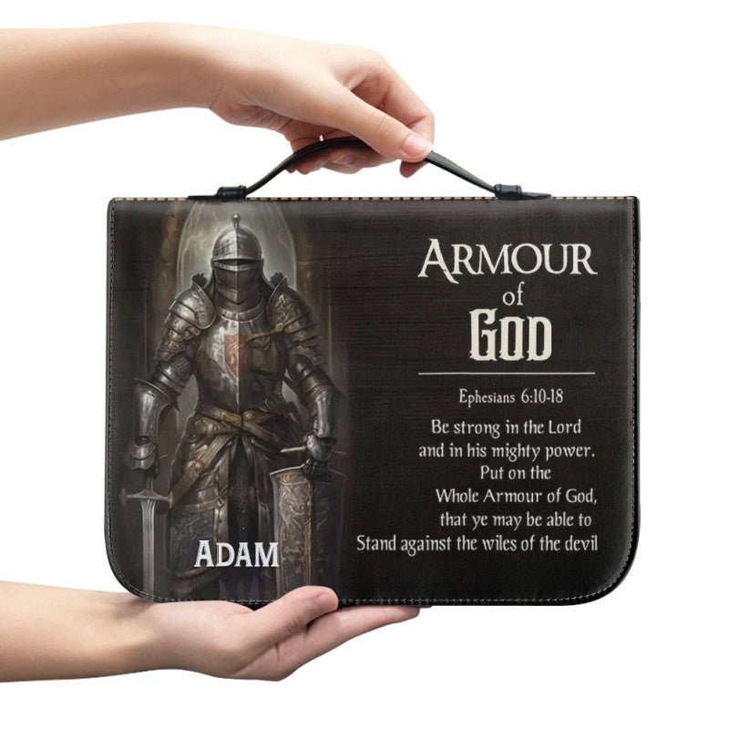 Personalized Armor of God Leather Bible Cover