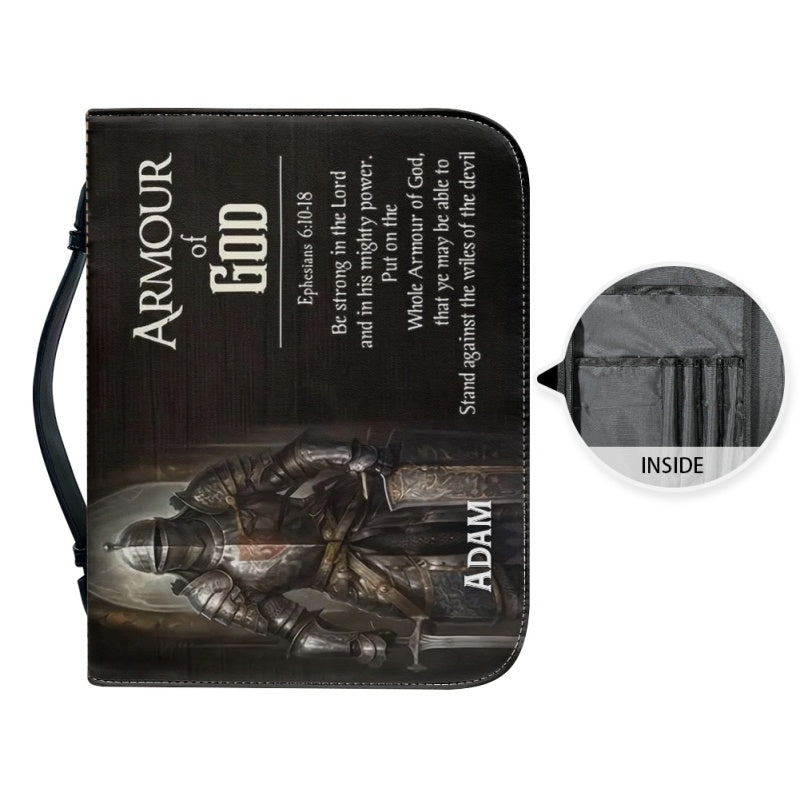 Personalized Armor of God Leather Bible Cover
