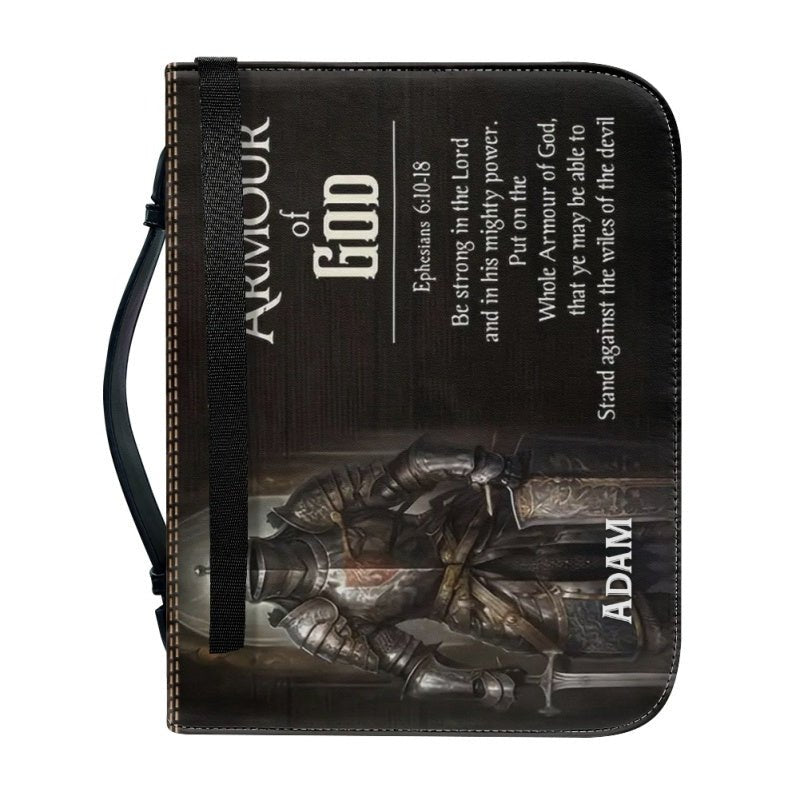 Personalized Armor of God Leather Bible Cover