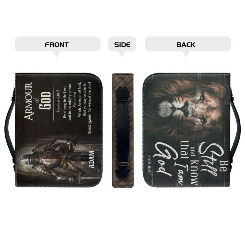 Personalized Armor of God Leather Bible Cover