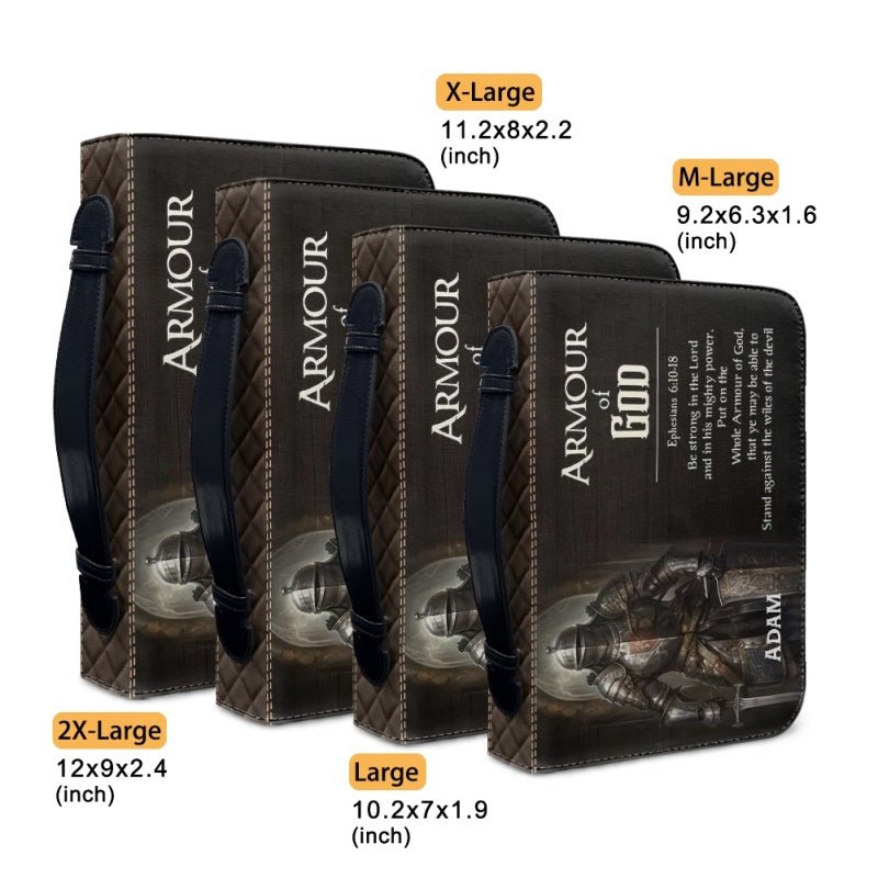 Personalized Armor of God Leather Bible Cover