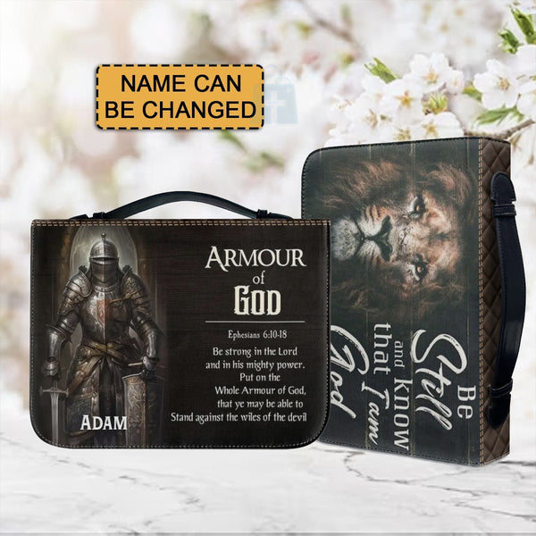 Personalized Armor of God Leather Bible Cover