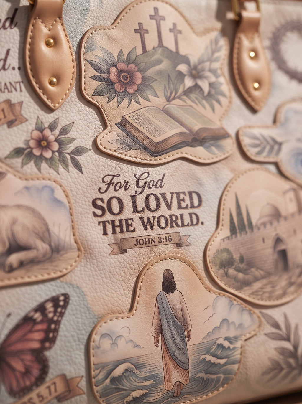 Every Promise John 3:16 Leather Handbag